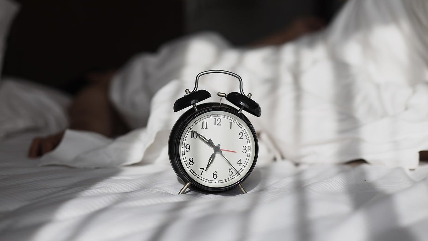 Alarm Clock on bed