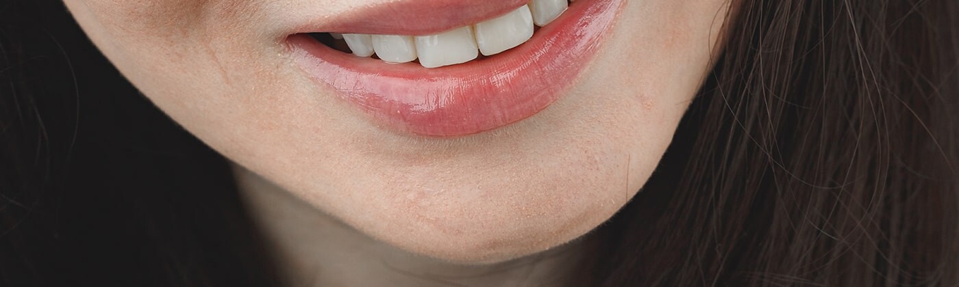 woman's mouth smiling