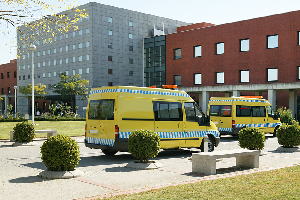 Ambulances at hospital