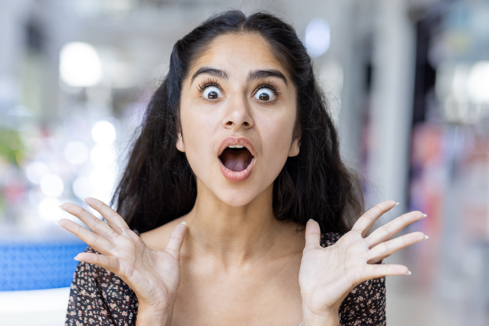shocked woman
