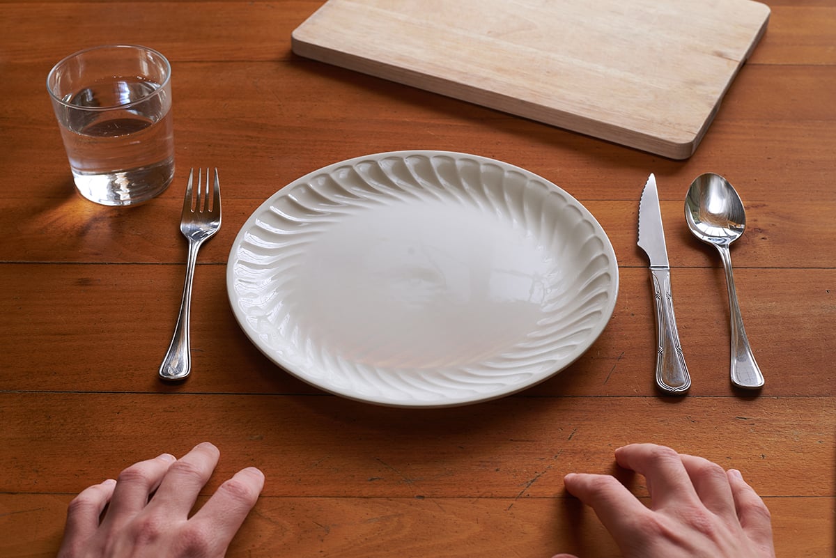 empty plate for a restrictive diet